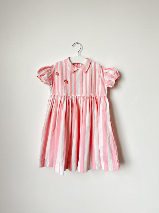 Pink Stripe Strawberry Dress