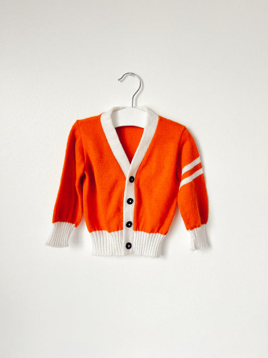 1970’s Baby's Burnt Orange Varsity Cardigan