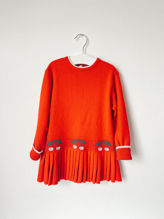 Vintage Cherry Sweater Dress